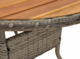 Dinner Table Grey and Acacia 70 x 70 x 73 cm Solid Acacia Wood 42026919