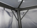 3 x 4m Curtain Gazebo, Curtains Pergola with Aluminium Frame, Nets and Curtains, Dark Grey T3398P317760