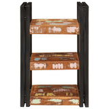 Bedside Table Brown and Black Solid Reclaim wood 4016732