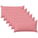 Cushion with Pillow HOUTEN 6 pcs Pink Faux Linen 933523