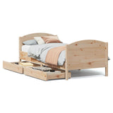 Bed Frame without Mattress 100x200 cm Solid Wood Pine 3301803