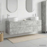 Bathroom Furniture Set 3 pcs Concrete Grey 49.5 x 44.5 x 66 cm 3405918