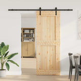 Sliding Door with Hardware Set 85x210 cm Solid Wood Pine 3332708