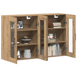 Wall Mounted Cabinets 2 pcs Artisan oak and Black 3394567