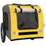 Pet Bike Trailer Yellow and Grey Oxford Fabric&Iron 93840