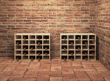 Wine Rack 2 pcs Natural 56 x 25 x 56 cm Solid Pine Wood 893312
