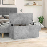 Storage Box Concrete Grey 100x42x46 cm Engineered Wood 840663