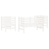 ZNTS 3 Piece Garden Lounge Set White Solid Wood Pine 825143