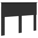 Bed Frame with Headboard Black 137 x 203 cm Engineered Wood 3408859