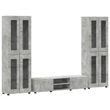 TV Cabinet Set FLORIN 3 pcs Concrete Grey Engineered Wood 3397987