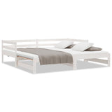 Pull-out Day Bed without Mattress White 90x190 cm 814655