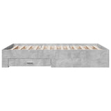 Bed Frame Concrete Grey Engineered Wood Small Double Bed Frame 3280415