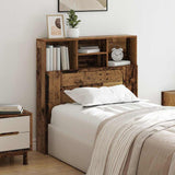 Headboard Cabinet Old Wood 100 x 19 x 103.5 cm Engineered Wood 879444