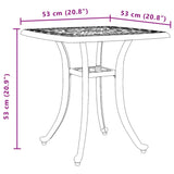 Garden Table Black 53x53x53 cm Cast Aluminium 4002816