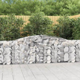 Arched Gabion Baskets 10 pcs 400x30x100/120 cm Galvanised Iron 3146874