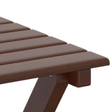 Rocking Chair with Foldable Table Brown Solid Wood Poplar 3281256