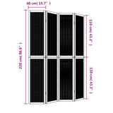 Room Divider 4 Panels Brown Solid Wood Paulownia 358820