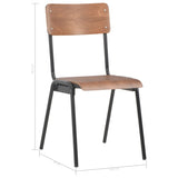 Dining Chairs 4 pcs Brown Solid Plywood Steel 280085