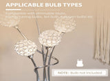 Crystal Floor Lamps for Living Room Bedroom with 5 Light, Modern Upright Standing Lamp, 34x25x156cm, T3398P329547