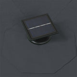 Wall-mounted Garden Parasol with LEDs 300 cm Anthracite 312524