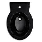 Stand Toilet & Bidet Set Black Ceramic 270060