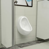 Wall Hung Urinal with Flush Valve Ceramic White 143990