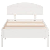 Bed Frame without Mattress White 90x200 cm Solid Wood Pine 3207222