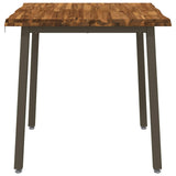 90 x 90 x 75 cm Solid Acacia Wood Natural and Coffee Square 937540