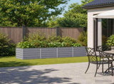 Raised Garden Bed Grey 320 x 80 x 55 cm cold-rolled steel 8006420