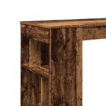 ZNTS Bar Table with Racks Old Wood 102x50x103.5 cm Engineered Wood 854362