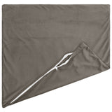 Cushion with Pillow HEERLEN 12 pcs Light Grey Velvet 926928