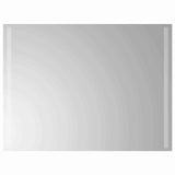 LED Bathroom Mirror Transparent 80 x 60 cm Tempered Glass 42045799