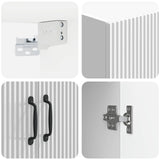 Cabinet Set 2 pcs High Gloss White 66 x 34.5 x 87 cm 3416803