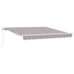 Retractable Awning Manual Light grey 350 x 250 cm Fabric 3330375