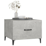 Coffee Table with Metal Legs 2 pcs Concrete Grey 50x50x40 cm 812735