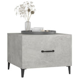 Coffee Table with Metal Legs 2 pcs Concrete Grey 50x50x40 cm 812735