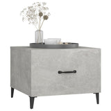 Coffee Table with Metal Legs 2 pcs Concrete Grey 50x50x40 cm 812735