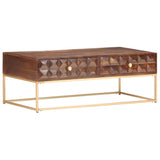 Coffee Table 112x50x40 cm Solid Mango Wood 323405