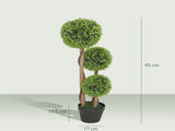 Decorative Artificial Trees Boxwood Ball Topiary Trees Set of 2 in Pot, Fake Plants for Home Indoor T3398P423072
