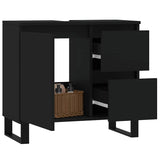 Bathroom Cabinet Black 65x33x60 cm Engineered Wood 831613