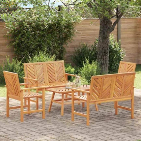 Garden Lounge Set Brown Solid Acacia wood 3154129