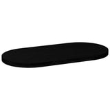 Table Top Dark Brown 100x50x4 cm Solid Wood Oak Oval 4009082