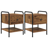 Bedside Cabinet 2 pcs Old Wood 35 x 36.5 x 47 cm 8007668