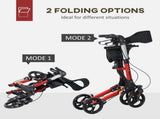 Folding Rollator Walker with Seat and Backrest, Lightweight Walking Frame with Detachable Storage T3398P343291