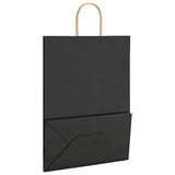 Paper Bags 250 pcs with Handles Black 32x17x44 cm 4101650