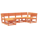Garden Sofa Set Wax brown Solid pine wood Large Modular 3217032