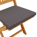 Folding Chair 4 pcs Grey 49 x 57.5 x 92cm Solid Acacia wood 3329122
