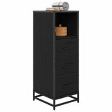 Bathroom Furniture Set with Drawer Black Oak 35 x 37.5 x 100 cm 883607