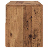 TV Cabinet with LED Lights Old Wood 90x35x40 cm Engineered Wood 856321