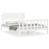 Bed Frame without Mattress White 140x190 cm Solid Wood Pine 3193447